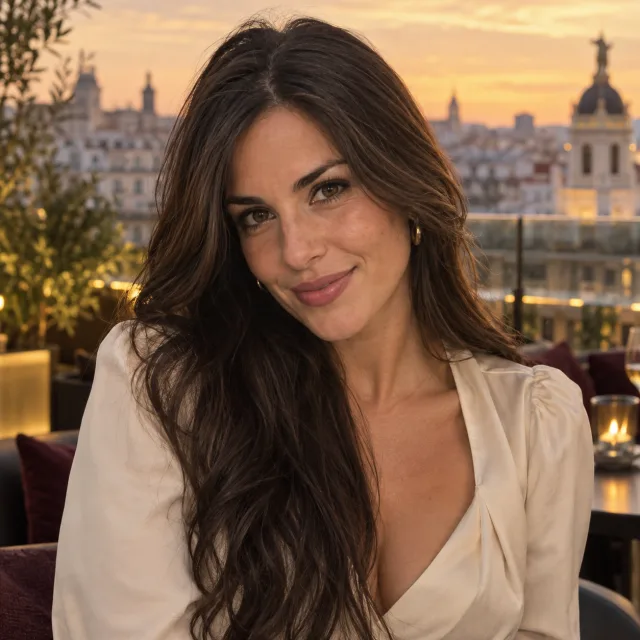 Retrato de perfil ilustrativo de Lucía